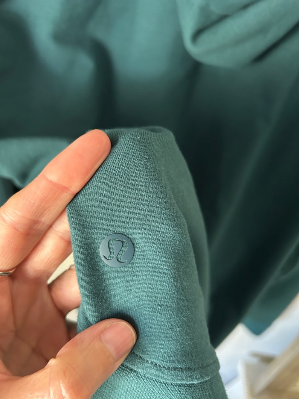 Lululemon city sweat athletic teal blue green sweatshirt hoodie unisex men’s XL - Picture 9 of 12
